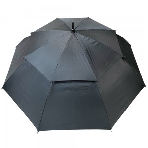 Ovida 30 pollici telaio antivento a doppio livello manico in gomma ombrello da golf infrangibile di fascia alta logo personalizzato