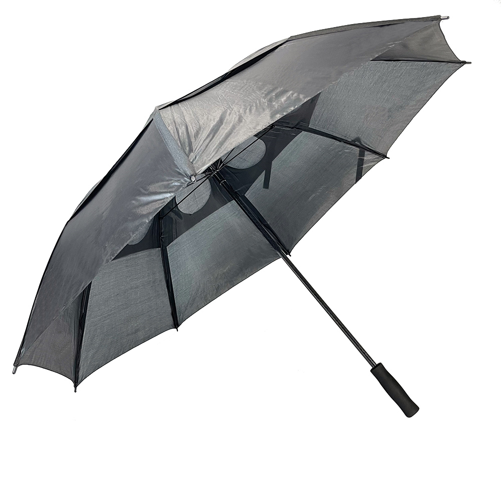 Ovida 30 inčni 8 vlaknasti rebrasti dvoslojni kišobran s jakim otpornim na vjetar i prilagođenim logotipom uvezeni baseball golf kišobran