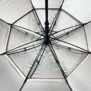 Paraguas de golf grande personalizado con logotipo único de doble capa extra para lluvia y sol, superventas de Ovida