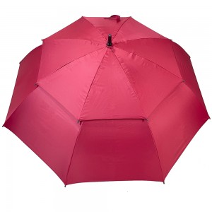Ovida Geriausiai parduodamas lietaus ir saulės papildomas dvigubas unikalus logotipas pritaikytas didelis golfo skėtis