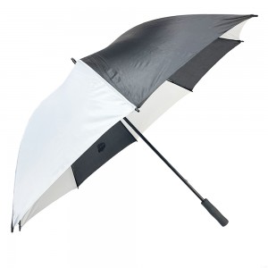 Ovida Custom Logotipas FUJIAN Gamyklos juodos ir baltos spalvos kelių spalvų golfo klubo skėtis