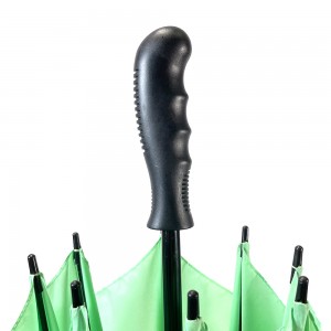 Ovida okvir od stakloplastike otporan na vjetar, veliki, svježi zeleni, ravni kišobran palice za golf otporan na vjetar s prilagođenim logotipom