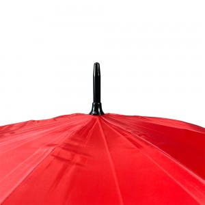 Ovida manuāli atverami ar roku Lētākie golfa lietussargi, sarkani sudraba UV pārklājuma lietussargi, lētāki Ķīnā