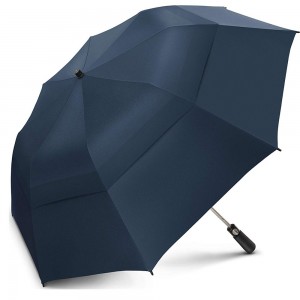 Ovida me ajrim të personalizuar 2 çadra golfi të palosshme për ombrellë me porosi promovuese