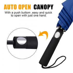 Ovida double canopy lig-on storm proof wind resistant custom foam handle air vented golf payong