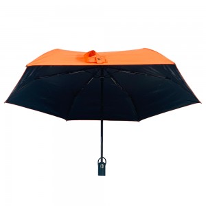 Ovida Mini Formad Tre Design Sombrillas Paraguas Fällbart Paraply Orange Kompakt Paraply med anpassat tryck Metall automatiskt öppna 6 panel paraply