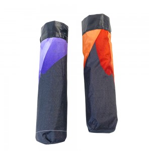 OVIDA سه تاشو چتر گل با پوشش مشکی محافظ UV چتر آفتاب و باران