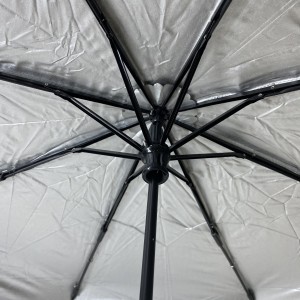 Guarda-chuva de três dobras OVIDA super leve revestimento de prata guarda-sol de verão