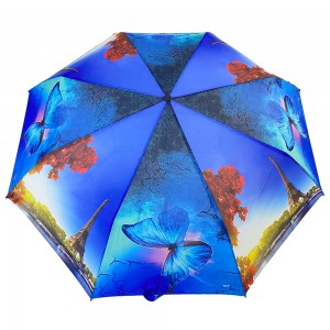 OVIDA تھری فولڈنگ خواتین کی رنگین چھتری انڈیا اسٹائل سورج اور بارش کی چھتری