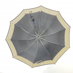 Parasol składany OVIDA na trzy, ręczny, otwarty parasol z indywidualnym projektem i nadrukowanym logo