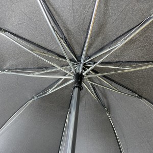 OVIDA trije opklapbere paraplu hânmjittich iepen paraplu mei oanpast ûntwerp en logo-print