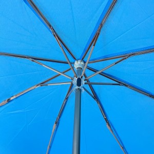 OVIDA trijų sulankstomų skėčių moteriškas itin lengvas aliuminio skėtis su individualiu dizainu