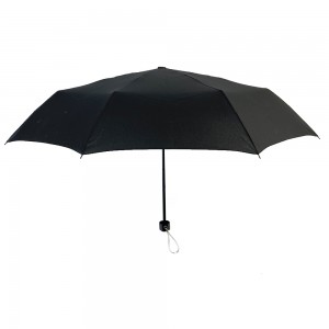 Ovida 21 انچ 8 پسلیاں 3 فولڈ مینوئل کھلا پونگی ٹھوس کپڑا گفٹ پروموشن چھتری کے لیے کسٹم لوگو پرنٹ کے ساتھ