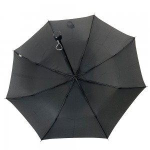 Ovida 21 cali 8 żeber 3-krotnie ręczny otwarty Pongee solidna tkanina z niestandardowym nadrukiem logo na parasol promocyjny na prezent