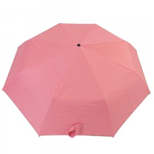 OVIDA trevikbara superlätt damparaply färgglatt med rosa champagnefärgat paraply