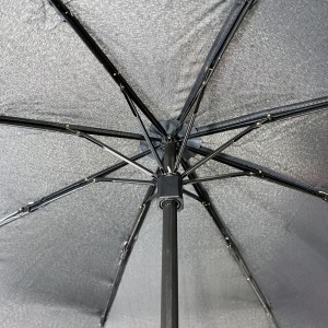 OVIDA სამ დასაკეცი ქოლგის სპეციალური კვადრატული მორბენალი ქოლგა ინდივიდუალური დიზაინით