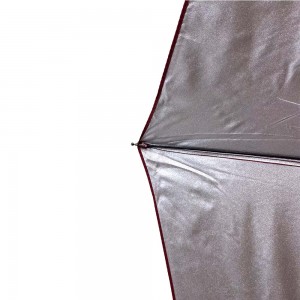 OVIDA drie opvouwbare promotionele paraplu lichtgewicht zilveren UV-coating paraplu