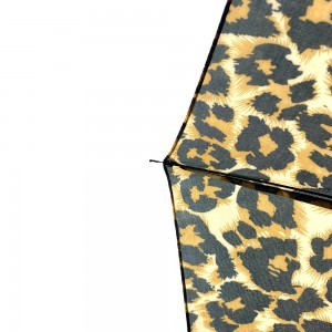 OVIDAn kolme taittuva mainosleopardisateenvarjo räätälöity sateenvarjo
