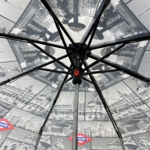 OVIDA 3 hopfällbara reklamparaply manuellt öppet paraply med anpassad logotypdesign
