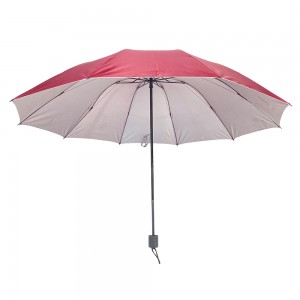 OVIDA 4 zložljiv velik dežnik ročno odprt in srebrno prevlečen dežnik
