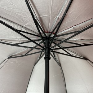 OVIDA 4 összecsukható nagy méretű esernyő kézi nyitott és ezüst bevonatú esernyő