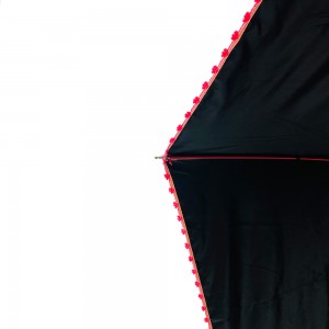 OVIDA Chinês Dobrável em 3 Guarda-Chuvas 21 Polegadas * 8K Lindos Guarda-chuvas de Renda Rosa com Suas Impressões de Logotipo