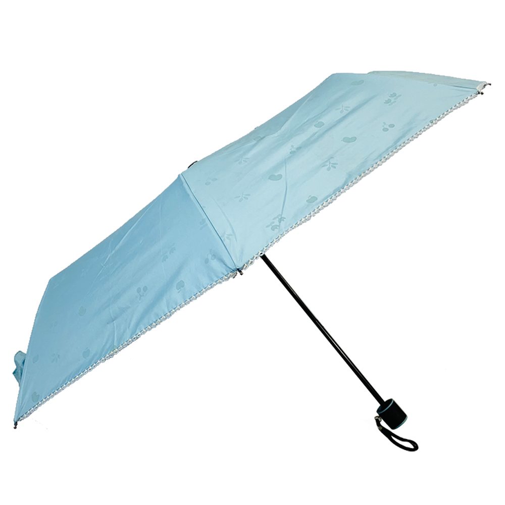 OVIDA Logo de l'entreprise personnalisé de haute qualité Imprimé Floral Parapluie automatique à trois pliages et à ouverture automatique