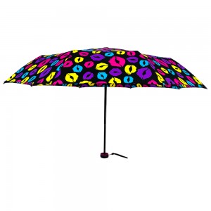 OVIDA Mode paraplyer fabrik sexiga läppar kvinna regn tre hopfällbara paraply lång handledsrem vik paraply