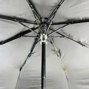 OVIDA design de girassol impressão digital publicidade promocional barata 3 guarda-chuva de presente dobrável