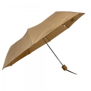 OVIDA Paraugas telescópico de dobre capa plegable de cor pura para a proba de choiva e parasol