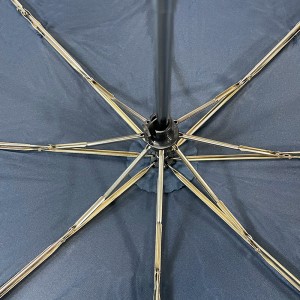 OVIDA Factory, venta al por mayor, paraguas plegables de color sólido, rejilla de color, mini tres paraguas plegables, paraguas de regalo publicitario