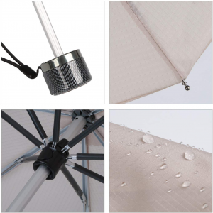 OVIDA პოპულარული სტილის 21″ ხელით ღია ქოლგა მსუბუქი წონის სამოგზაურო დასაკეცი ქოლგა მამაკაცებისთვის და ქალებისთვის