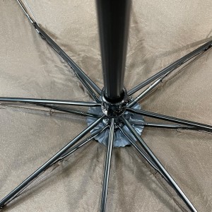 OVIDA 3 folding classical umbrella metal shaft at pongee fabric na may manual open