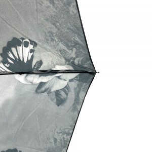 OVIDA 3 payung kupu-kupu wanita lipat manual mbukak payung nampa desain logo khusus