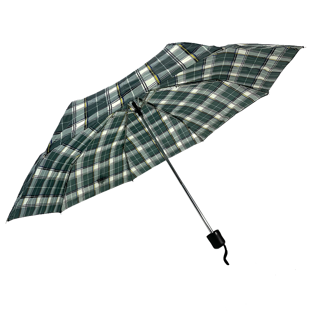 OVIDA 3 sklopivi kišobran s ručnim otvaranjem prihvaća zeleni kišobran s prilagođenim dizajnom logotipa