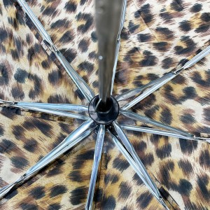 ОВИДА промотивни поклон Компактни водоотпоран путни склопиви Леопард Спот преносиви кишобран са провидним принтом
