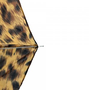 Διαφημιστικό δώρο OVIDA Συμπαγής Αδιάβροχη Ταξιδιωτική Πτυσσόμενη ομπρέλα Leopard Spot με διαφανή εκτύπωση