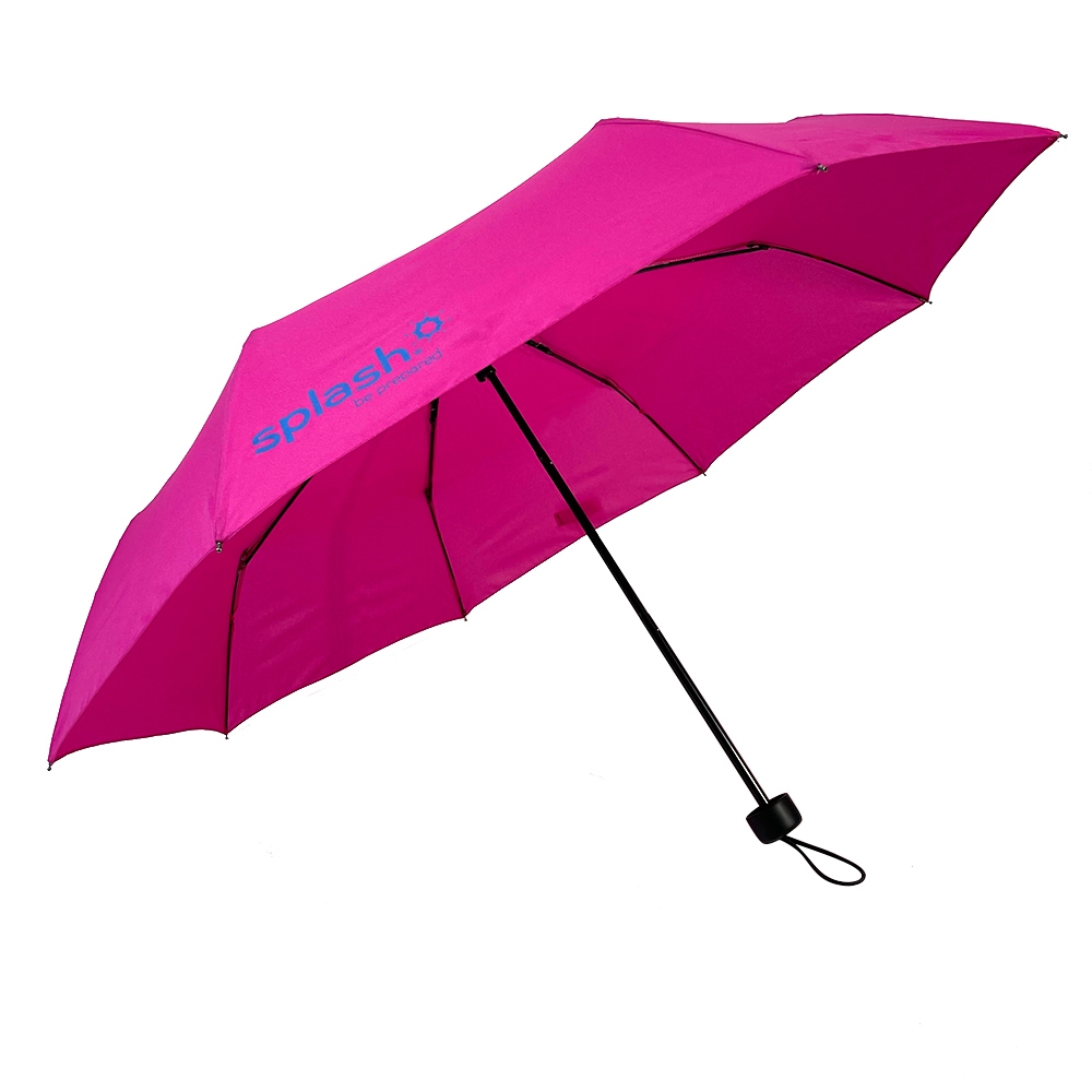 OVIDA hege winst Oanpaste Promotional Logo Printing 3 Fold Advertising Travel Folding Umbrella te keap