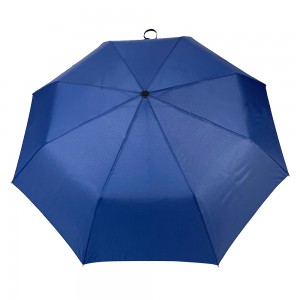 OVIDA 3 Faltschirm, einfacher und sicherer, manuell zu öffnender Regenschirm, individueller blauer Regenschirm