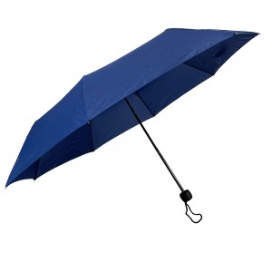 Umbrela pliabila OVIDA 3 umbrela deschisa manuala usoara si sigura umbrela albastra personalizata