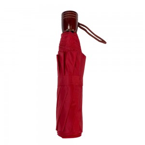 OVIDA 3 guarda-chuva dobrável manual guarda-chuva aberto logotipo personalizado guarda-chuva de cor vermelha