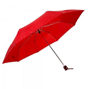 OVIDA 3 დასაკეცი ქოლგის სახელმძღვანელო ღია ქოლგა მორგებული ლოგო წითელი ფერის ქოლგა