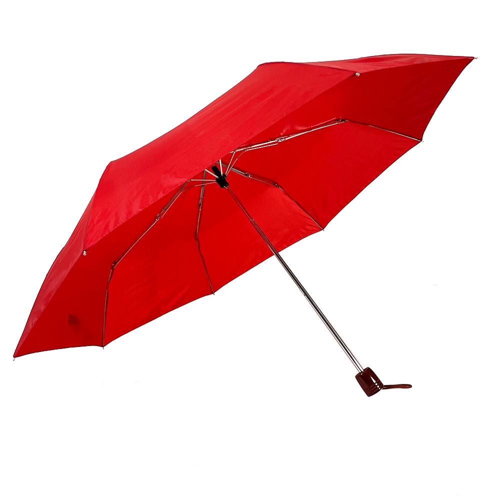 OVIDA 3 zložljiv dežnik ročno odprt dežnik po meri logotip rdeče barve dežnik