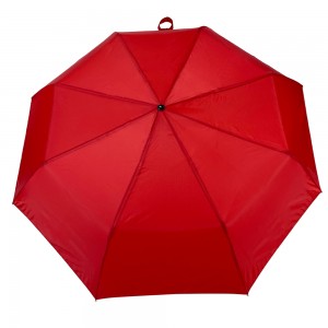 OVIDA 3 összecsukható esernyő kézi nyitott esernyő egyedi logóval piros színű esernyő