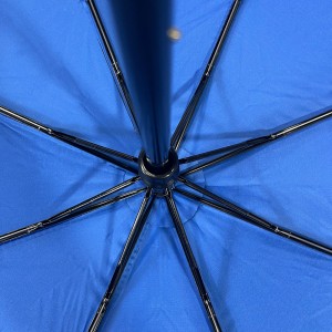 OVIDA 3 hopfällbar paraply svart UV-beläggning sol sommar paraply himmelsblått tyg paraply