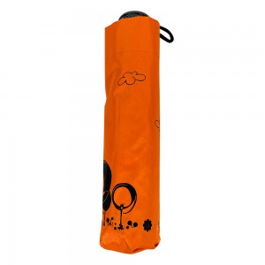OVIDA nij ûntwerp opklapbere paraplu swarte UV-coating oanpaste logo sinne paraplu