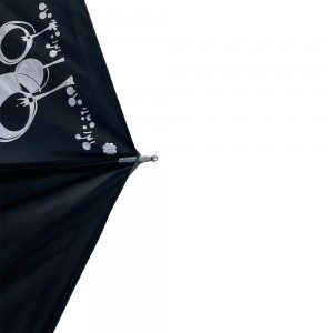 OVIDA thiết kế mới 3 ô gấp màu đen phủ UV logo tùy chỉnh ô mùa hè