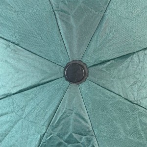 OVIDA desain baru 3 payung lipat payung musim panas logo kustom lapisan UV hitam