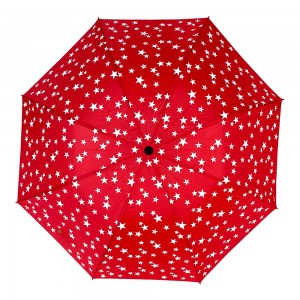 OVIDA Creative Compact Färgskiftande paraply Blomsterdesign ändrar färg när vått vatten Vikbart reseparaply