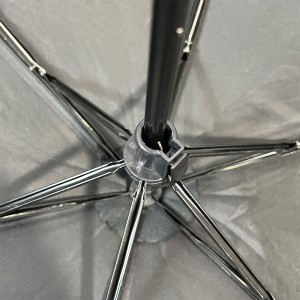 OVIDA Mini és könnyű kézzel nyitott vízálló szélálló fekete pongee kis összecsukható esernyő 3